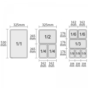 Bac Gastronoom GN 1/6 Gradue - H 100 mm - HENDI