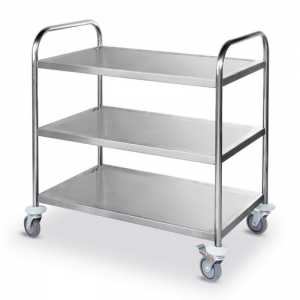 Dienstwagen RVS 3 Plateaus - Hendi