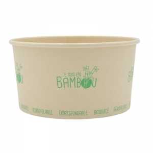 Schaal van bamboe voor salade - 1000 ml - Set van 50