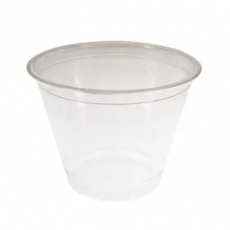 Doorzichtige plastic pot - 270 ml - Set van 50