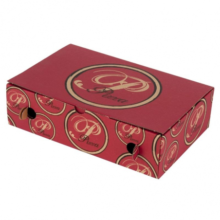 Pizza Calzone Box Rot - 17 x 27 cm - Umweltfreundlich - Packung mit 100