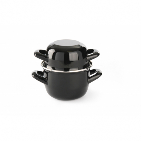 Enameled mussel pot - with lid - Brand HENDI - Fourniresto