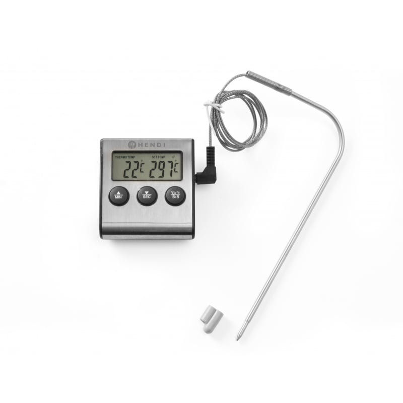Thermometer/timer voor braden - Merk HENDI - Fourniresto