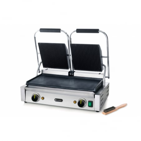 Grill Kontakt Modell Doppel - Glatt- und gerillte Platten