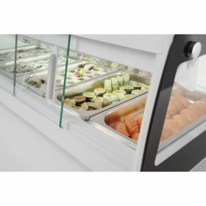 Vitrine voor sushi - 5 x GN 1/3 - 63 L