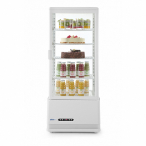 Kühlschrank mit weißer Glasfront - 98 Liter