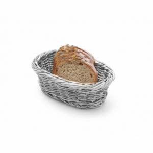 Black Oval Bread Basket - 250 x 190 mm