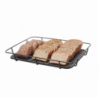 Bread Basket with Gray Stainless Steel Edge - 400 x 300 mm