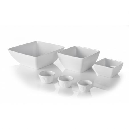 White Square Bowl - 190 x 190 mm - HENDI