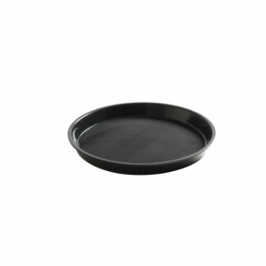 Round High-Rim Polypropylene Tray - Black - 360 mm Diameter