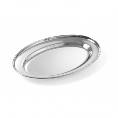 Oval Stainless Steel Plate - 400 x 260 mm
