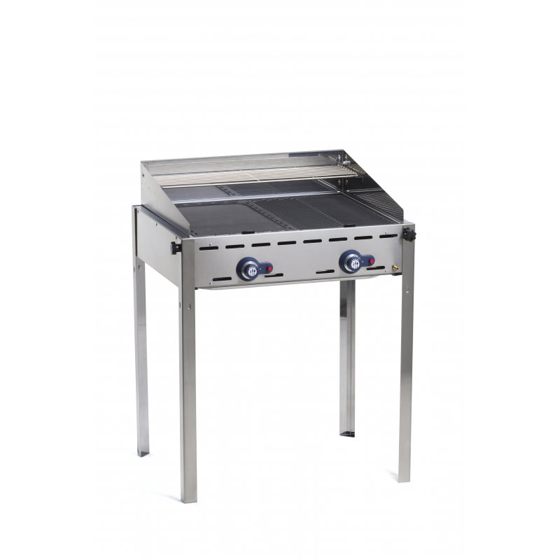 Professioneller Gasgrill Green Fire mit 2 Brennern - Marke HENDI