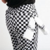 Koksbuis Easyfit in zwart-wit ruitpatroon - Maat M - Whites Chefs Clothing - Fourniresto