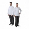 Witte unisex koksbuis met lange mouwen Vegas - Maat M - Whites Chefs Clothing - Fourniresto