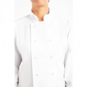 Witte unisex koksbuis met lange mouwen Vegas - Maat M - Whites Chefs Clothing - Fourniresto