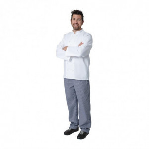 Witte uniseks koksbuis met lange mouwen Vegas - Maat Xs - Whites Chefs Clothing - Fourniresto