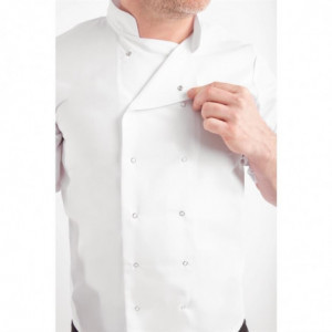 Unisex White Short Sleeve Vegas Kitchen Jacket - Size Xs - Whites Chefs Clothing - Fourniresto