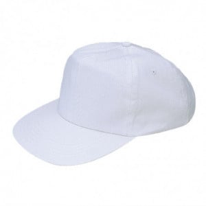 White Baseball Cap with Adjustable Strap - One Size Fits All - Whites Chefs Clothing - Fourniresto