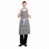 Latzschürze mit schwarz-weißem Karomuster 970 x 710 mm - Whites Chefs Clothing - Fourniresto