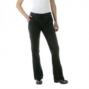 Women's Black Executive Chef Pants - Size L - Chef Works - Fourniresto