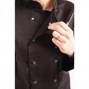 Schwarze Unisex-Kochjacke mit langen Ärmeln Vegas - Größe L - Whites Chefs Clothing - Fourniresto