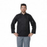 Schwarze Unisex-Kochjacke mit langen Ärmeln Vegas - Größe M - Whites Chefs Clothing - Fourniresto