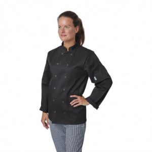 Zwarte uniseks koksbuis met lange mouwen Vegas - Maat XL - Whites Chefs Clothing - Fourniresto