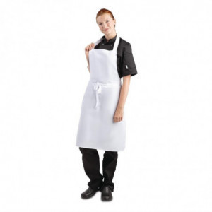 White Bib Apron 711 X 656 Mm - Whites Chefs Clothing - Fourniresto