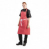 Tablier Bavette Rayé Rouge Et Blanc 710 X 970 Mm  - Whites Chefs Clothing - Fourniresto