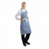 Tablier Bavette À Carreaux Bleus Et Blancs En Polycoton 710 X 970 Mm - Whites Chefs Clothing - Fourniresto