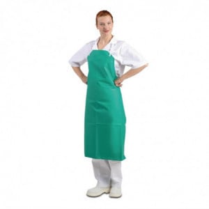 Schürze mit wasserabweisendem und sehr widerstandsfähigem Latz Grün 1070 x 910 mm - Whites Chefs Clothing - Fourniresto