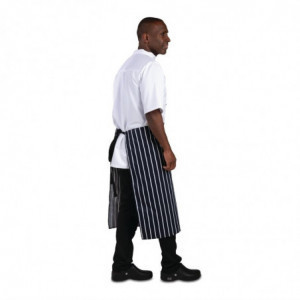 Tablier De Cuisine Rayé Bleu Et Blanc 760 X 920 Mm - Whites Chefs Clothing - Fourniresto