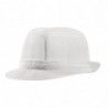 Witte Trilby hoed met gaas - Maat L 590 mm - FourniResto - Fourniresto