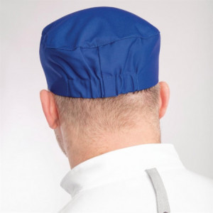 Royal Blue Polycotton Chef Skull Cap - One Size - Whites Chefs Clothing - Fourniresto