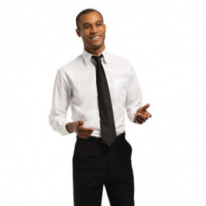 White Unisex Long Sleeve Shirt Uniform Works - Size M - Chef Works - Fourniresto
