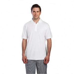 Polo Mixte Blanc - Taille M - FourniResto - Fourniresto