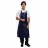 Schürze mit Latz Wasserabweisend Blau 1016 x 711 mm - Whites Chefs Clothing - Fourniresto