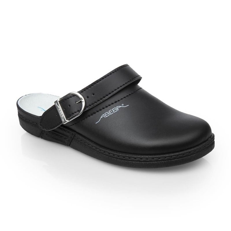 Black Microfiber Clogs - Size 43 - ABEBA - Fourniresto