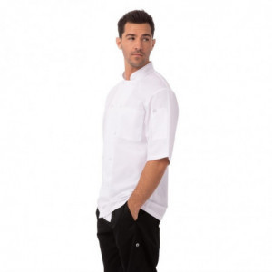 White Montreal Cool Vent Unisex Chef Jacket - Size M - Chef Works - Fourniresto