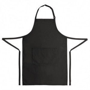 Schürze Latzschürze Schwarz mit Taschen und verstellbarem Nackenband - Chef Works - Fourniresto