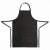 Schürze Latzschürze Schwarz mit Taschen und verstellbarem Nackenband - Chef Works - Fourniresto