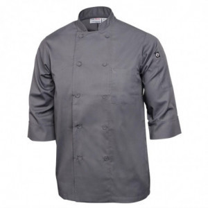 Unisex Grey Kitchen Jacket - Size XXL - Chef Works - Fourniresto