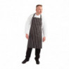 Schwarz-weiße gestreifte Küchenschürze 760 x 970 mm - Whites Chefs Clothing - Fourniresto