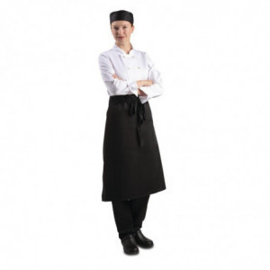 Standard-Schürze Schwarz aus Polycotton 914 x 762 mm - Whites Chefs Clothing - Fourniresto