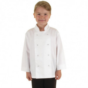 Kochjacke für Kinder in Weiß - Größe S/M 5/7 Jahre - Whites Chefs Clothing - Fourniresto