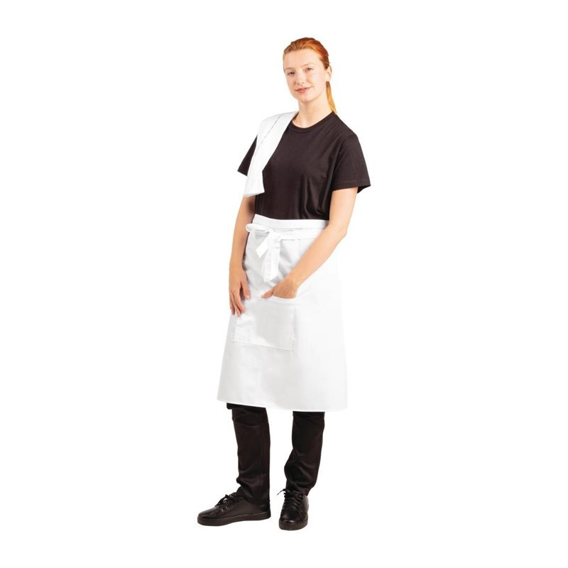 Kellnerschürze Standard Weiß 1000 x 700 mm - Whites Chefs Clothing - Fourniresto