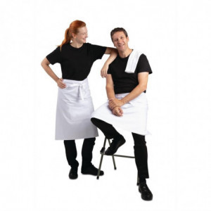 Schort voor serveerster standaard wit 1000 x 700 mm - Whites Chefs Clothing - Fourniresto