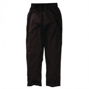 Broek voor de keuken unisex Baggy Zwart - Maat S - Chef Works - Fourniresto