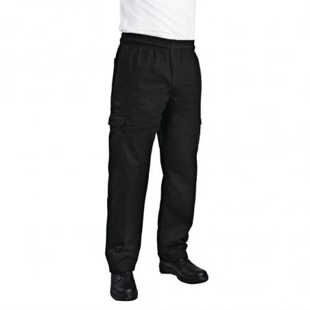 Küchenhose Mixte Fit Cargo Schwarz - Größe S - Chef Works - Fourniresto