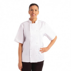 White Short Sleeve Boston Kitchen Jacket - Size XXL - Whites Chefs Clothing - Fourniresto